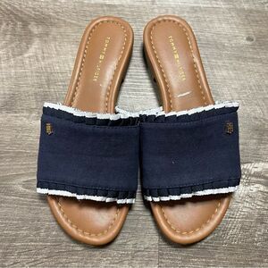 Tommy Hilfiger Navy and White Sandals